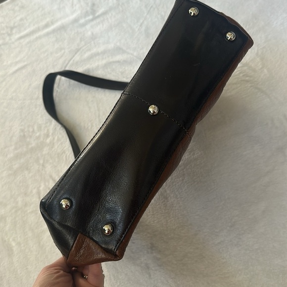 Ashwood Genuine Leather Boho Double Zip Pockets Designer Handbag Purse Deer Logo - Picture 9 of 10